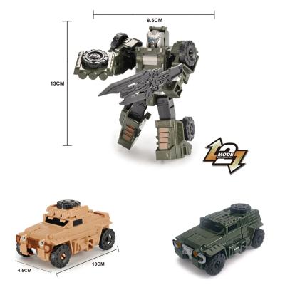 China DIY TOY Deformation Vehicle Shapeshifting SUV Off-Road Plastic DIY Robot Toys Education Robot Toy For Kids for sale