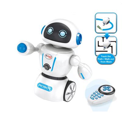 China Smart Robots Eco-friendly Kids Smart Robots Infrared Remote Control Robot Toys With Lights And Music Track The Path Walk Of The Maze for sale