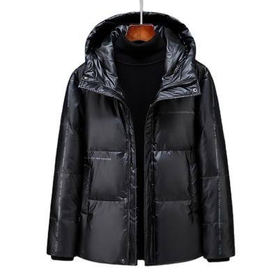 China Wholesale Custom Warm Fashionable Clothing Fashion Brand Winter Raincoat Down Padded Thick Shiny Mens Winter Coat for sale