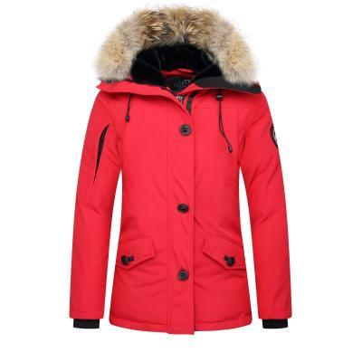 China OEM High Quality Waterproof Women Thermal Parka With Natural Fur for sale