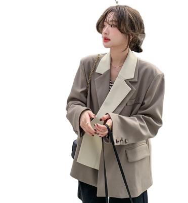 China 2022 breathable the new spring design sense niche hit the color temperament version Korean pungent suit jacket for women for sale