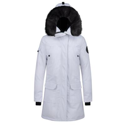 China Wholesale Custom Warm Detachable Fur Service OEM Sale Hooded Plus Size Women's Coat Windproof Ditch Along for sale