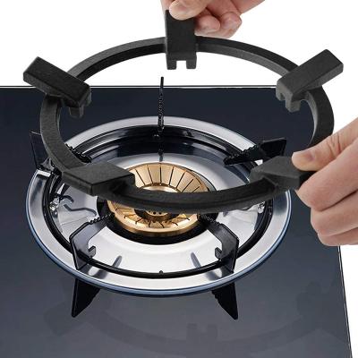 China Black Non-Slip 5 Claw Wok Ring Stand Up Wok Burner Cast Iron Stove Accessories For Gas Stove for sale