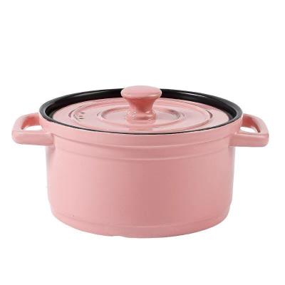 China Viable Stew Pot Casserole Round Small 290ML Nordic Ceramic Tableware For Different Occasions for sale