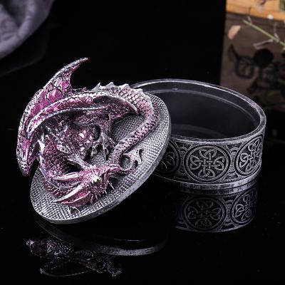 China The Flying Dragon God Beast Classic Board Game Sleep Guard D&D Cthulhu Storage Box Dice Collection Box Retro Purple for sale