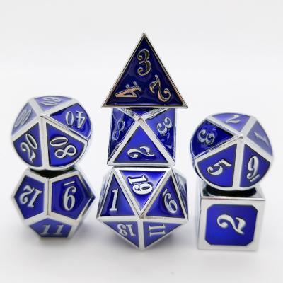 China 7PCS Dies Zinc Alloy D20 D12 D10 D% D8 D6 D4 Professional Custom RPG Dies for dungeons and dragons dnd for sale