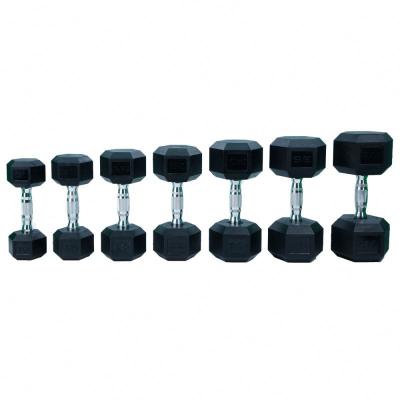 China Fitness Anti-Slip Wholesale Equipment Weight Free Adjustable 10Kg Rubber Dumbbell Quickly 25 15 Pounds for sale