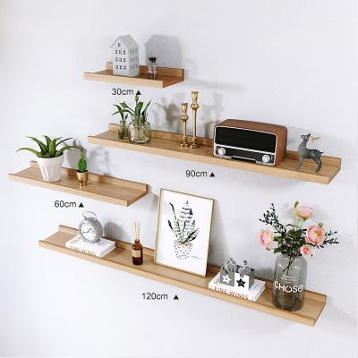 China Home Decor Beech Walnut Style Floating Shelf (Other) Wood Eco-friendly Adjustable Shelves Nordic Concise for sale