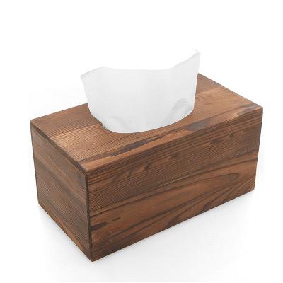 China Handmade wholesale unfinished packing facial tissue wooden box cover for hotel rooms for sale