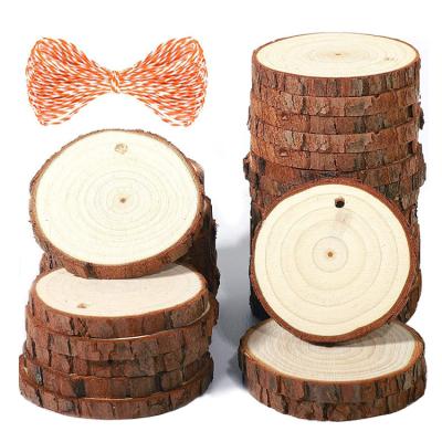 China Custom Natural Eco-Friendly Unfinished Decorative Rustic DIY Gift Sale Birch Wood Log Rustic Wood Slices For DIY Crafts for sale