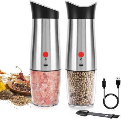 China New Item Car USB Rechargeable Salt and Pepper Grinder for sale