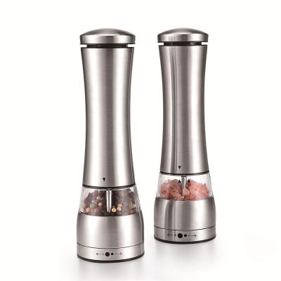 China Sustainable Electric Salt Pepper Grinder Mill Set With Hot Led Light Amazon for sale