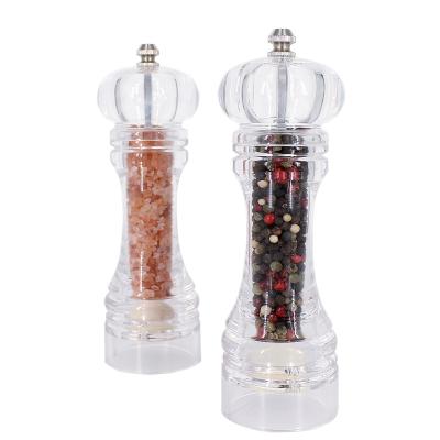 China Viable Manual Acrylic Salt and Pepper Grinder 4-7 inch for sale