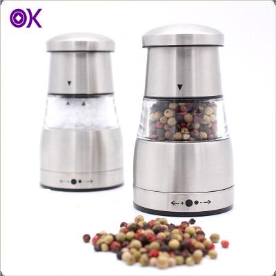 China Workable Manual Stainless Steel Top Quality Salt and Pepper Mill Pepper Grinder Set for sale