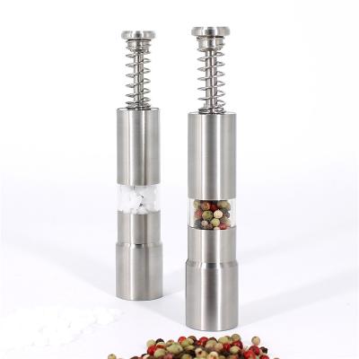 China Sustainable Mini Thumb Salt and Pepper Mill Grinder Set for sale