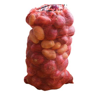 China Red agriculture raschel mesh bag for vegetable and fruit for sale