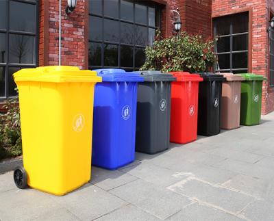 China Viable outdoor 120L/240L waste bin/garbage bin/plastic wheelie bin for sale