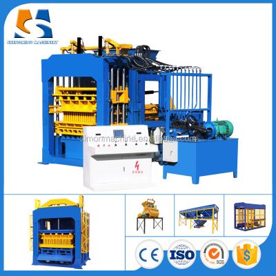 中国 QT8-15 cement Hollow Block Making Machine italy automatic concrete brick 販売のため