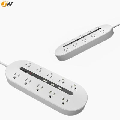 China Overload Protection 10 Way US Plug Power Strip Socket With 3 USB Ports for sale