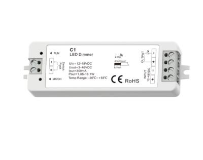 China LED Dimmer Skydance C1 DC 12-48V Single Channel RF LED Controller Wireless Constant Current 150ma-1800ma for sale