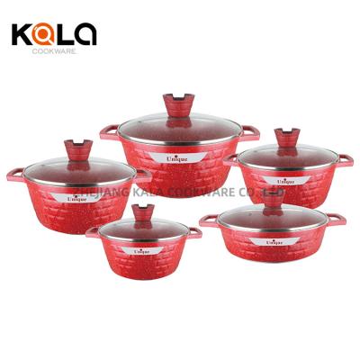 China Good sustainable and induction pot cookware set aluminum kitchenware cookware set cooking kitchenware set wholesale cookware for sale