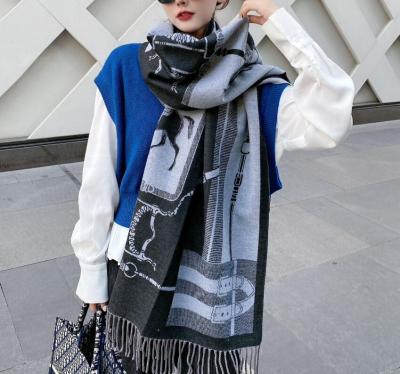 China Square factory manufacturing wholesale luxury oversized cashmere scarves woven cashmere feel for sale