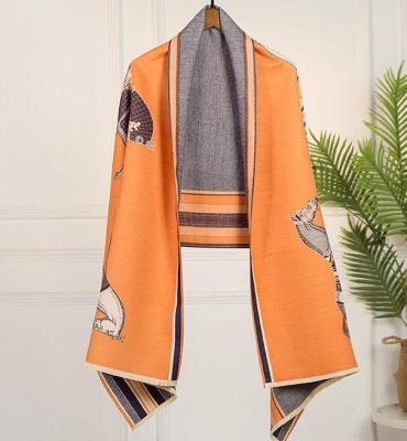 China Long Factory Cashmere Netting Scarves Customized European Girl Style Fashion Design for sale