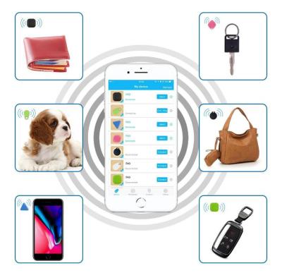 China Smart anti-lost key finder blueteeth wireless pet tracker low power consumption single key finder for sale