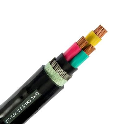 China Underground 35mm 1 x 150 mm2 IEC Standard XLPE Double Sheathed Underground Power Cable for sale