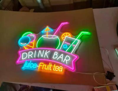 China Decoration No Moq Muli Color Decoration Acrylic Led Custom Neon Sign Bar for sale