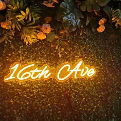 China Garden Yellow Led Silicone Neon Flex Light Happy Birthday Neon Sign for sale