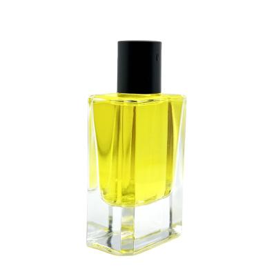 China Cosmetic Square Spray Thick Perfume Glass Bottle 60ml glass perfume bottle  parfum luxury perfume bottle with heavy cap for sale