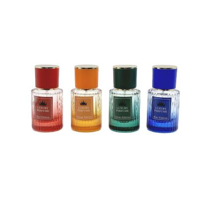 China Cosmetic Hot Sale Custom Round Perfume bottle Empty 30ml Glass Perfume Bottle With Cap In Stock for sale