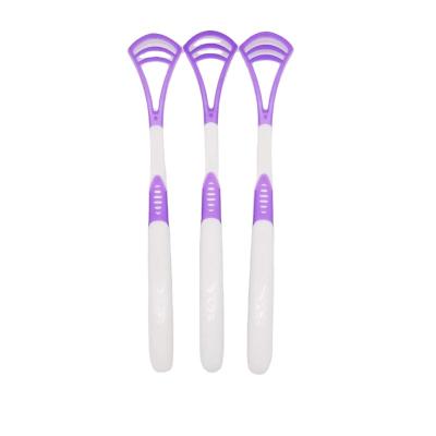 China Clean Portable Bilateral Clean Tongue Scraper Effectively Use Oral Hygiene Dental Tongue Cleaner Care Scraper for sale