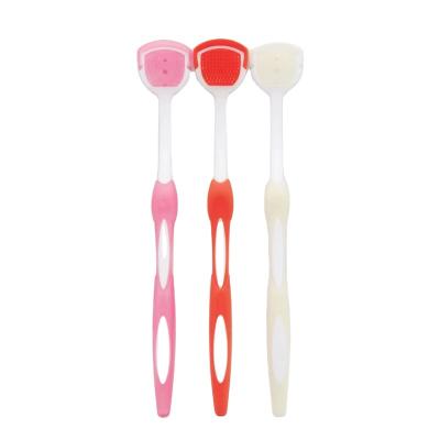 China Wholesale OEM Oral Hygiene Care Silicone Scalp Clean Tongue Massager Effectively Clean and Scrap Dental Tongue Cleaner for sale