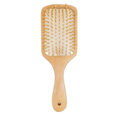 China For Home Use Wholesale OEM Customized Logo Comb With Customized Pack Natural Wooden Eco Friendly Reusable Hair Brush for sale