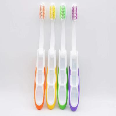 China Wholesale Bendable Foldable Toothbrush Handle Tongue Massage Rubber Covered Adult Toothbrush for sale