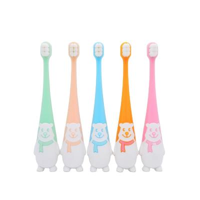 China OEM Cartoon Handle Children Toothbrush Ultrasonic Welding 10,000 Bristles Cute Animal Kids Toothbrush for sale