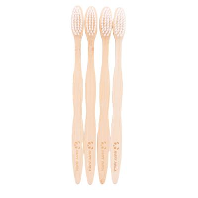 China OEM Wholesale Disposable Zero Waste Toothbrush Eco-friendly Bamboo Toothbrush For Adult Bamboo Toothbrush for sale