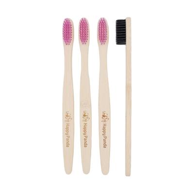 China Disposable Daily Organic Eco Friendly Bamboo Toothbrush Logo Products Wholesale Bamboo Toothbrush for sale