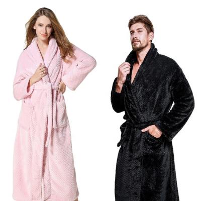 China Couples Nightgown Long Breathable Merino Wool Cheap Hotel Bathrobe for sale