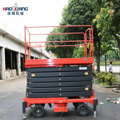 China Aerial Installation Skylift Mobile Manual Electric Outdoor Scissor Lift Aerial Work Platform for sale