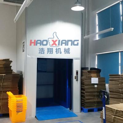 China Hydraulic Vertical Cargo Lift Elevator Building Material Stores Haoxiang 500kg Goods for sale