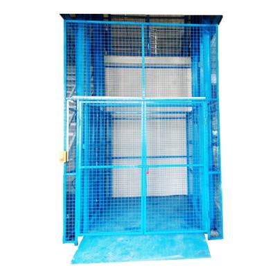 China Workshop Customize Hydraulic Electric Platform Industrial Warehouse Guide Rail Cargo Lift for sale