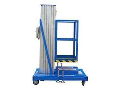 China Factories single mast aluminum alloy aerial lifting platform/vertical platform lift/one man telescopic lift for sale