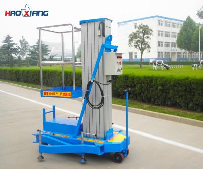 China Widely Single Mast Aluminum Alloy Platform Aerial Work Plataforma Lifting Elevadora for sale