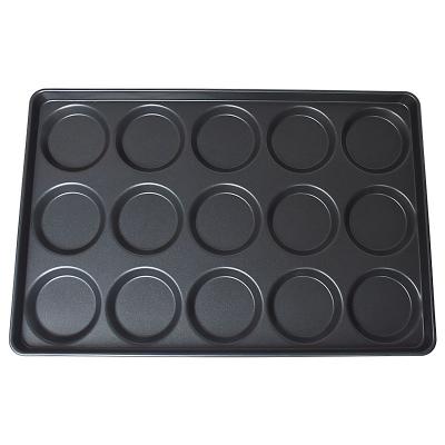 China Sustainable Arc Bottom Burger Muffin Pan / Non-stick Muffin Baking Tray for sale