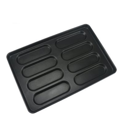 China Non Stick Hot Dog Bun Baking Trays / French Hot Dog Bread Baking Tray for sale