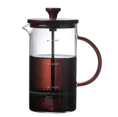 China Sustainable Wooden Lid 400ml And 800ml French Press / French Press Coffee Make for sale