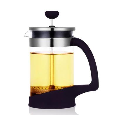 China Sustainable Hot Selling Borosilicate Glass / 600ml Tea Plunger , 1000ml French Press Glass for sale